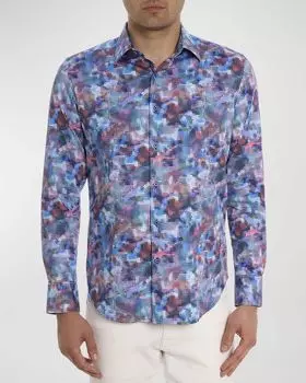 Мужская спортивная рубашка Outer Banks из хлопка-стрейча Robert Graham, цвет Multi