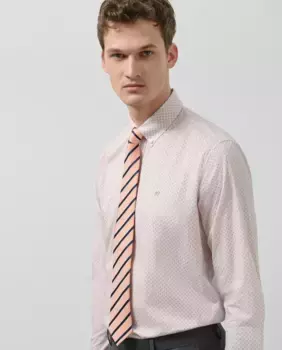 Мужская спортивная рубашка прямого кроя с геометрическим принтом Roberto Verino, фуксия