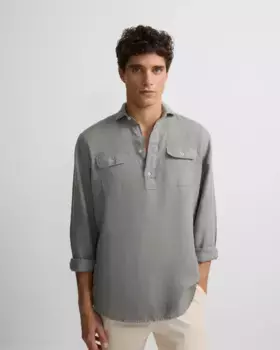 Мужская спортивная рубашка с карманами Silbon, зеленый
