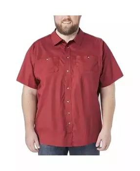 Мужская спортивная рубашка с коротким рукавом и карманом для больших и высоких KingSize, серый