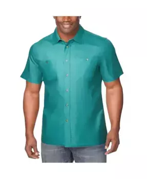 Мужская спортивная рубашка с коротким рукавом и карманом KingSize, синий