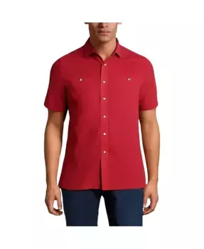 Мужская спортивная рубашка с коротким рукавом и карманом KingSize, красный