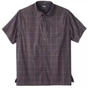 Мужская спортивная рубашка в клетку с короткими рукавами и принтом Kingsize Big & Tall KingSize, цвет Black Window Pane