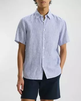 Мужская спортивная рубашка в полоску Irving Theory, цвет Wht/Ocean