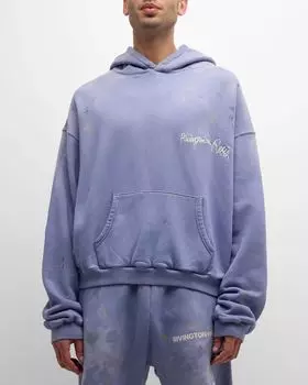 Мужская спортивная сумка, толстовка с капюшоном и вышитым логотипом RIVINGTON roi Rebis, цвет Washed Purple