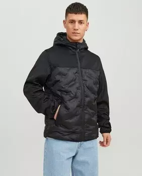 Мужская стеганая гибридная куртка Jack & Jones, черный