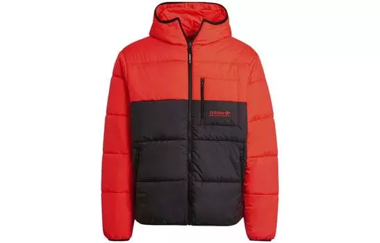 Мужская стеганая куртка Adidas Originals, цвет Black/Red