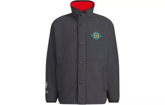 Мужская стеганая куртка Adidas Originals, цвет Black/light scarlet