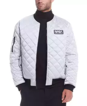 Мужская стеганая куртка-бомбер NASA Reversible Space One, коричневый/бежевый