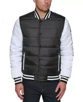 Мужская стеганая куртка-бомбер университетского стиля Tommy Hilfiger, мульти