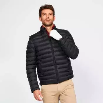 Мужская стеганая куртка для гольфа - CW900 Heatflex черная INESIS, цвет schwarz