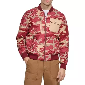 Мужская стеганая куртка Levi's Diamond, цвет Red Camouflage