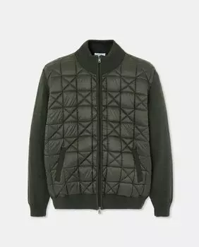 Мужская стеганая куртка на молнии больших размеров Mirto, темно-зеленый