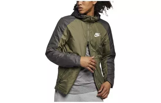 Мужская стеганая куртка Nike, цвет Army Green