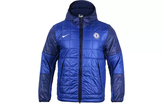 Мужская стеганая куртка Nike, цвет Blue with White Lettering