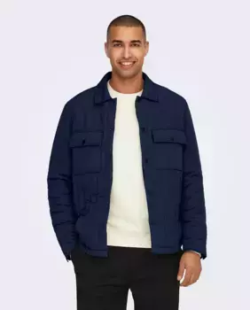 Мужская стеганая куртка Only & Sons, синий