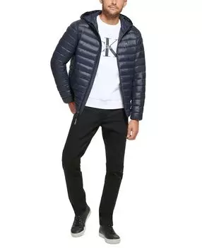Мужская стеганая куртка packable с капюшоном Calvin Klein, мульти