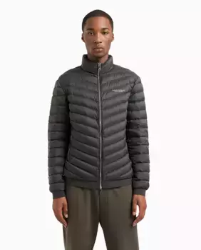 Мужская стеганая куртка-пуховик на молнии Essential Armani Exchange, серый