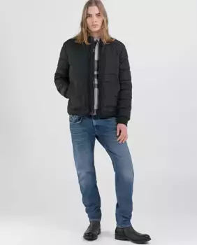 Мужская стеганая куртка Replay, черный