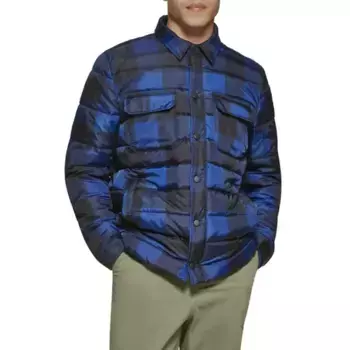 Мужская стеганая куртка-рубашка G.H. Bass & Co., цвет blue plaid