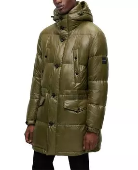 Мужская стеганая куртка с водоотталкивающей пропиткой и нашивкой-логотипом Hugo Boss