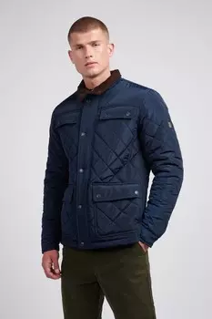 Мужская стеганая куртка воронка черного цвета U.S. Polo Assn, синий