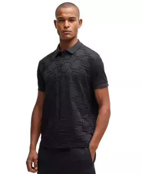 Мужская стеганая свободная поло Paddy Hugo Boss, синий