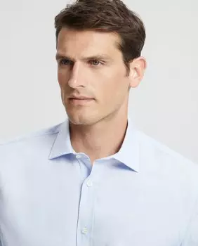 Мужская стираная спортивная рубашка стандартного кроя с длинными рукавами Emidio Tucci, синий