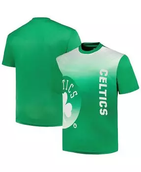Мужская сублимированная футболка Kelly Green Boston Celtics Big and Tall Fanatics, зеленый
