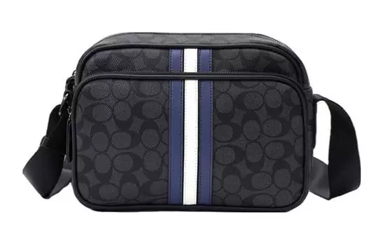 Мужская сумка через плечо Alni Bitton, Черный Клетчатый