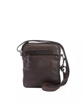 Мужская сумка через плечо из коричневой яловой кожи Privata, темно коричневый