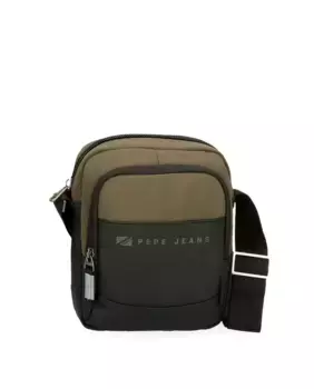 Мужская сумка через плечо Jarvis среднего размера с двумя отделениями темно-зеленого цвета Pepe Jeans, зеленый