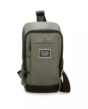 Мужская сумка через плечо Leighton цвета хаки Pepe Jeans, зеленый