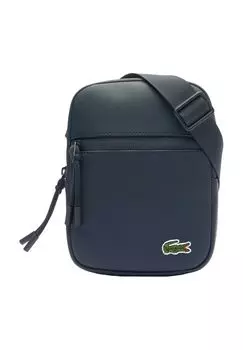 Мужская сумка через плечо на молнии с вышивкой LACOSTE, синий