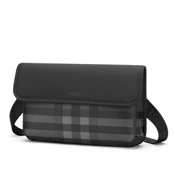 Мужская сумка через плечо POLO, Проверьте черный