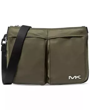 Мужская сумка через плечо с расширяемым логотипом Michael Kors, зеленый
