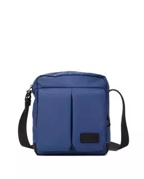 Мужская сумка через плечо среднего синего цвета на молнии Kcb, темно-синий