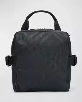 Мужская сумка через плечо в клетку в тон Burberry, цвет Black
