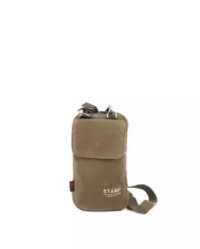 Мужская сумка для мобильного телефона из вощеной парусины цвета хаки Stamp, цвет Kaki