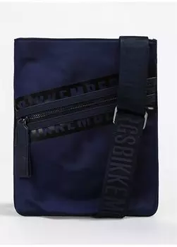 Мужская сумка-мессенджер темно-синего цвета 16x22x7 см BKBO00286P Dirk Bikkembergs, темно-синий