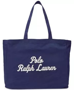 Мужская сумка-тоут из парусины с вышивкой Polo Ralph Lauren, синий