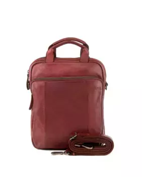 Мужская сумка-трансформер в рюкзак из кожи ливанского цвета Stamp, бордовый