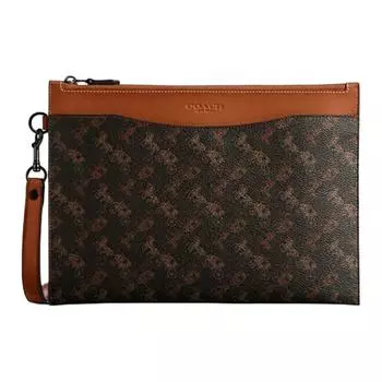 Мужская сумка-туба Hitch Coated Canvas Truffle COACH
