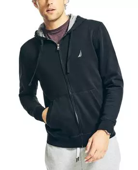 Мужская супермягкая флисовая толстовка классического кроя на молнии Nautica