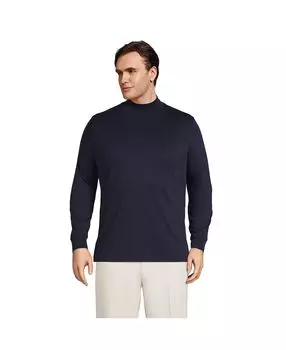 Мужская супермягкая водолазка с воротником Big & Tall Supima Mock Lands' End