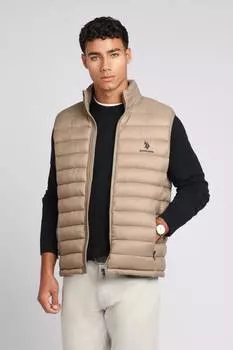 Мужская светлая стеганая куртка без рукавов U.S. Polo Assn, серый