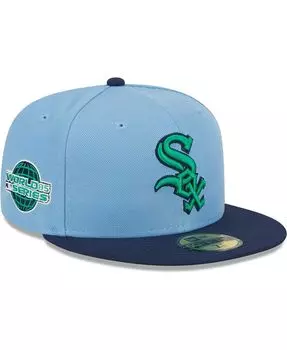 Мужская светло-голубая, темно-синяя шляпа Chicago White Sox Green Undervisor 59FIFTY. New Era
