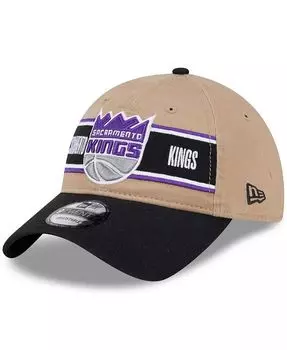 Мужская светло-коричневая/черная регулируемая кепка Sacramento Kings NBA Draft 9TWENTY 2024 New Era, коричневый