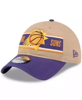 Мужская светло-коричневая/фиолетовая регулируемая кепка Phoenix Suns NBA Draft 9TWENTY 2024 New Era, мультиколор