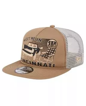 Мужская светло-коричневая кепка Cincinnati Bengals Meet Me 9FIFTY Snapback New Era, бежевый